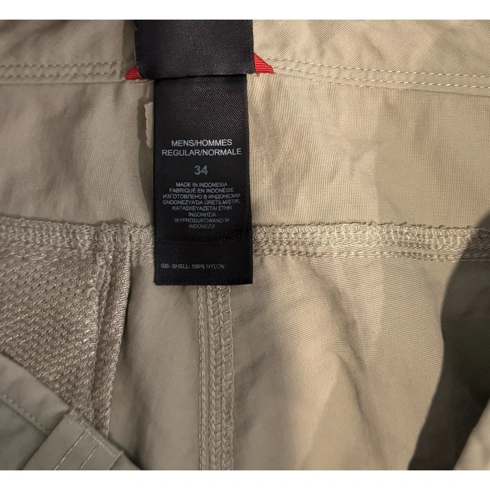 The North Face Men's 34 Khaki Cargo Shorts Paramount Hiking Gorpcore